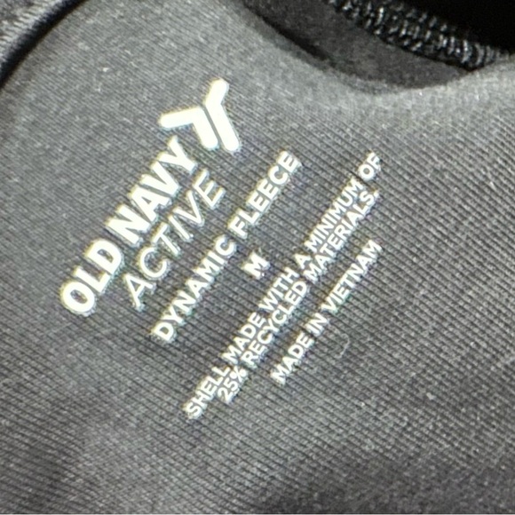 NWT! Men's Old Navy Active Dynamic Black Fleece Jacket M Men's Black Hood Jacket - Picture 2 of 3